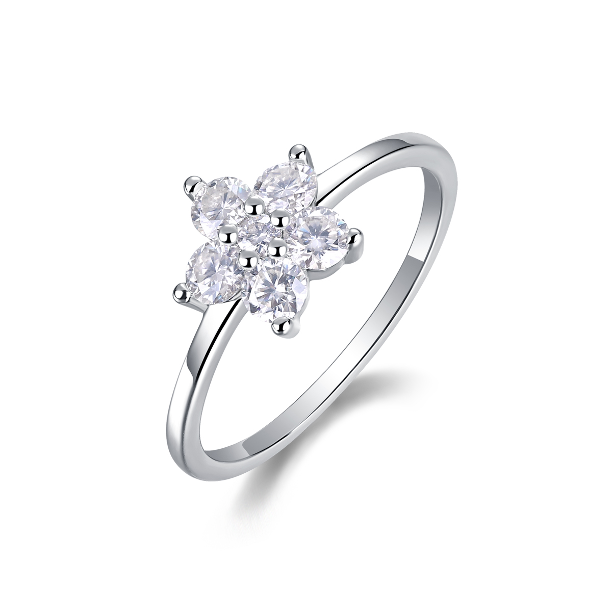 A Luxurious And Fashionable Light Luxury Jewelry Silver Ring Set With Top-quality
