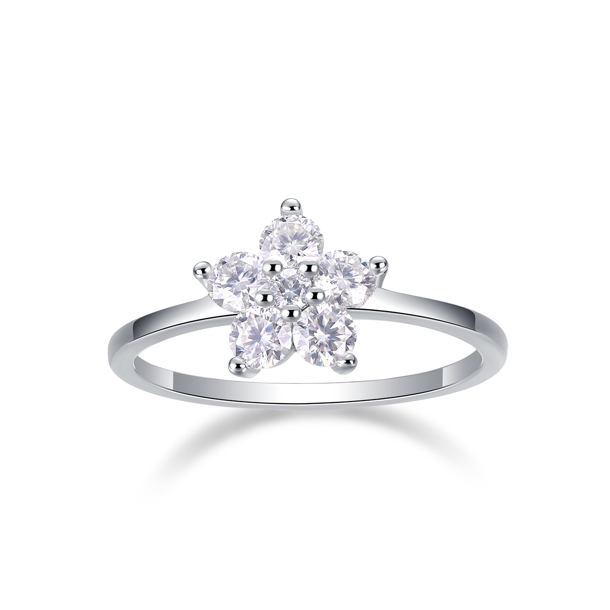 A Luxurious And Fashionable Light Luxury Jewelry Silver Ring Set With Top-quality