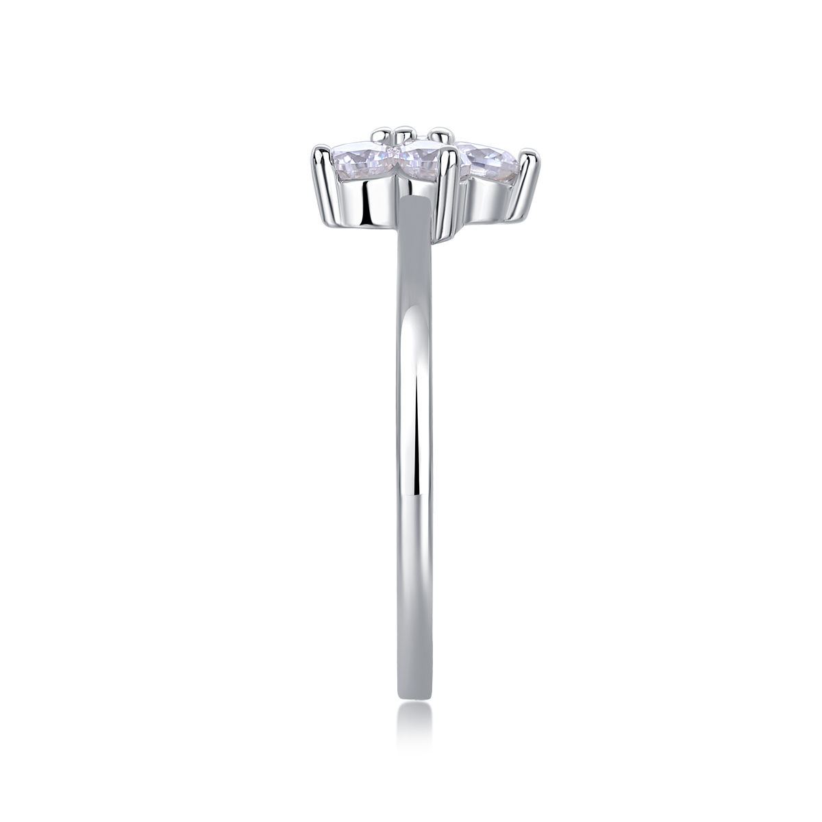 A Luxurious And Fashionable Light Luxury Jewelry Silver Ring Set With Top-quality