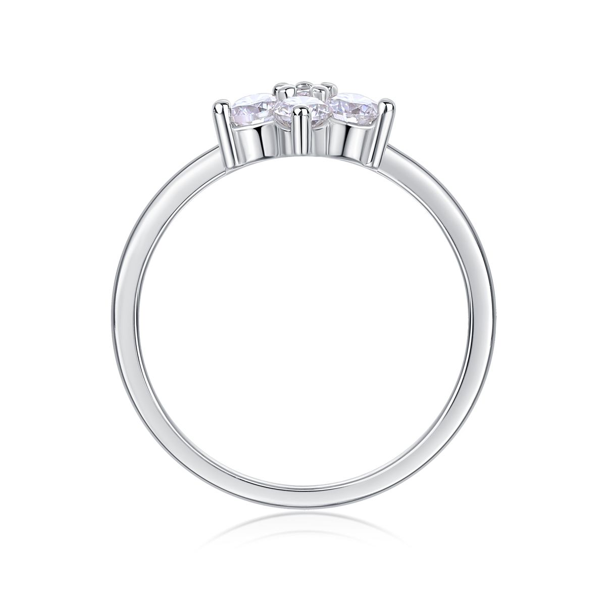 A Luxurious And Fashionable Light Luxury Jewelry Silver Ring Set With Top-quality