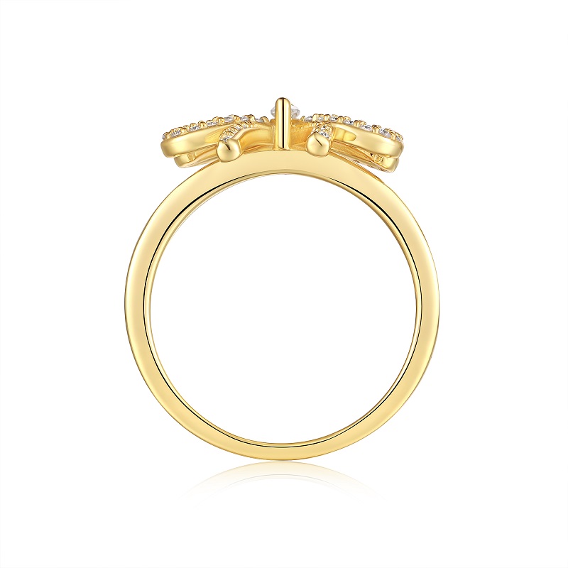 A Luxurious And Fashionable Light Luxury Jewelry Silver Ring Set With Top-quality