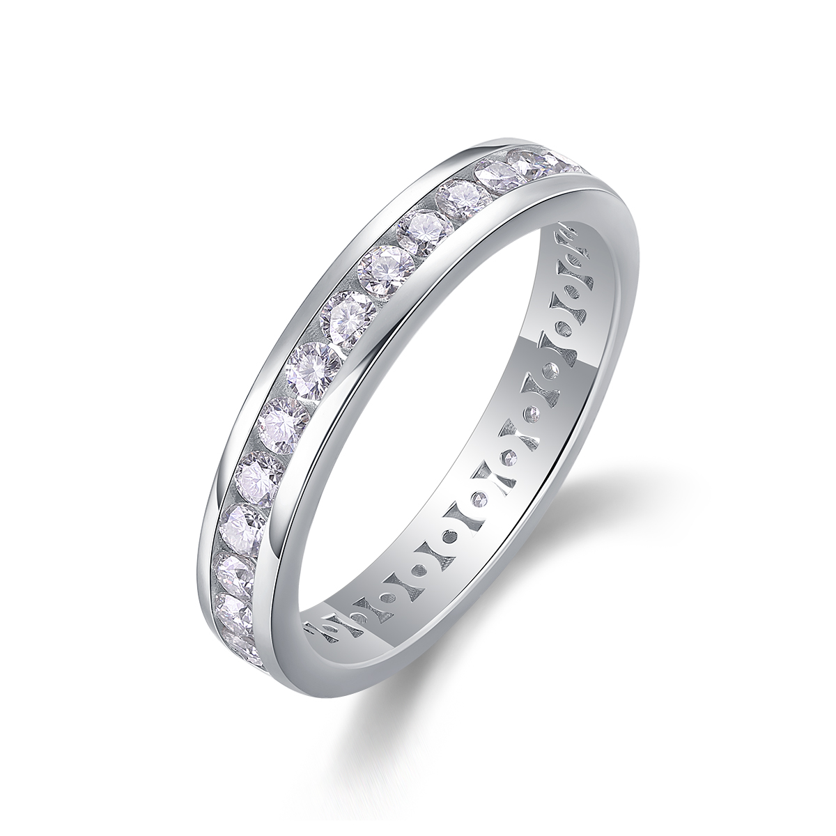 A Luxurious And Fashionable Light Luxury Jewelry Silver Ring Set With Top-quality