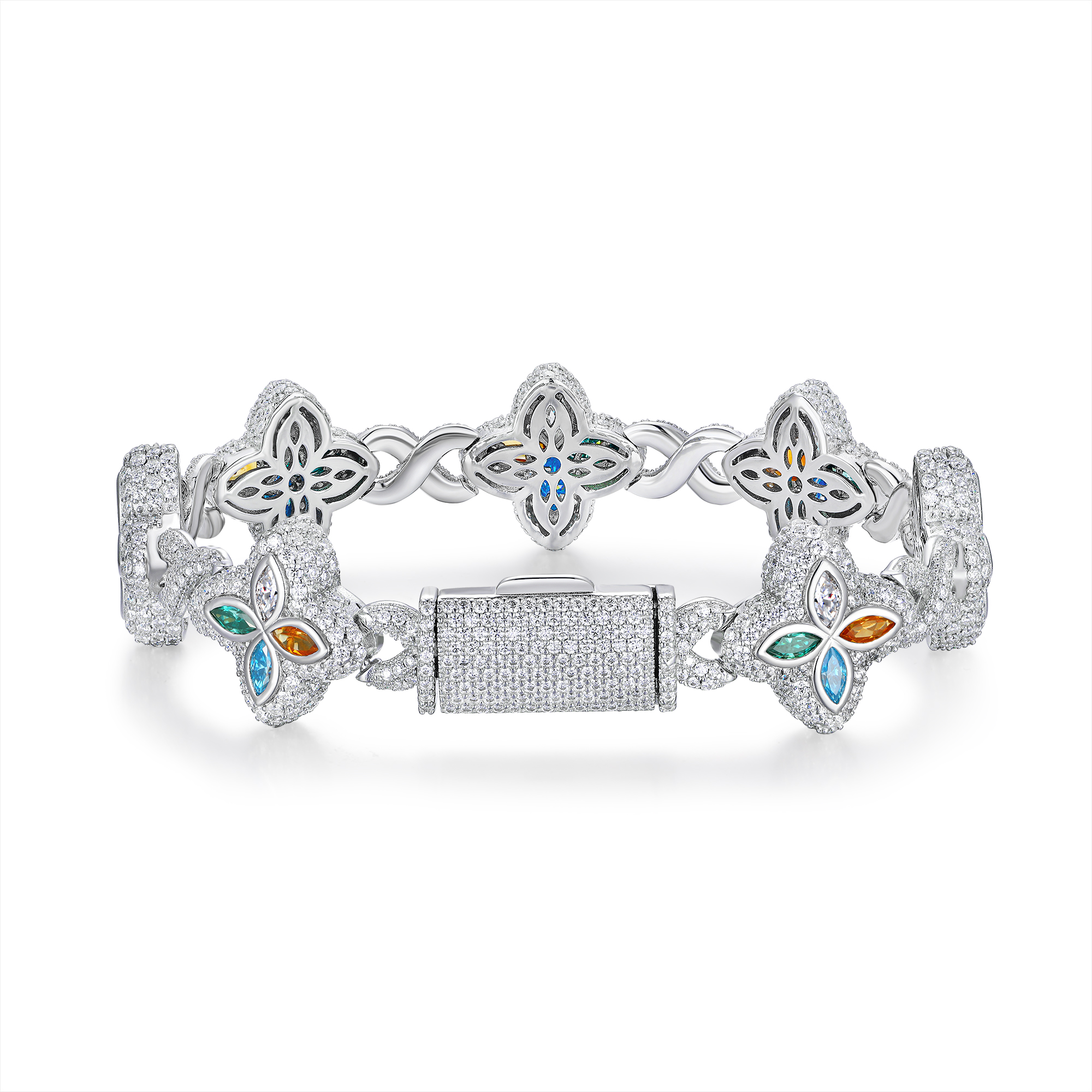 A Luxurious And Fashionable Minimalist Jewelry Bracelet Featuring Top-quality Moissanite
