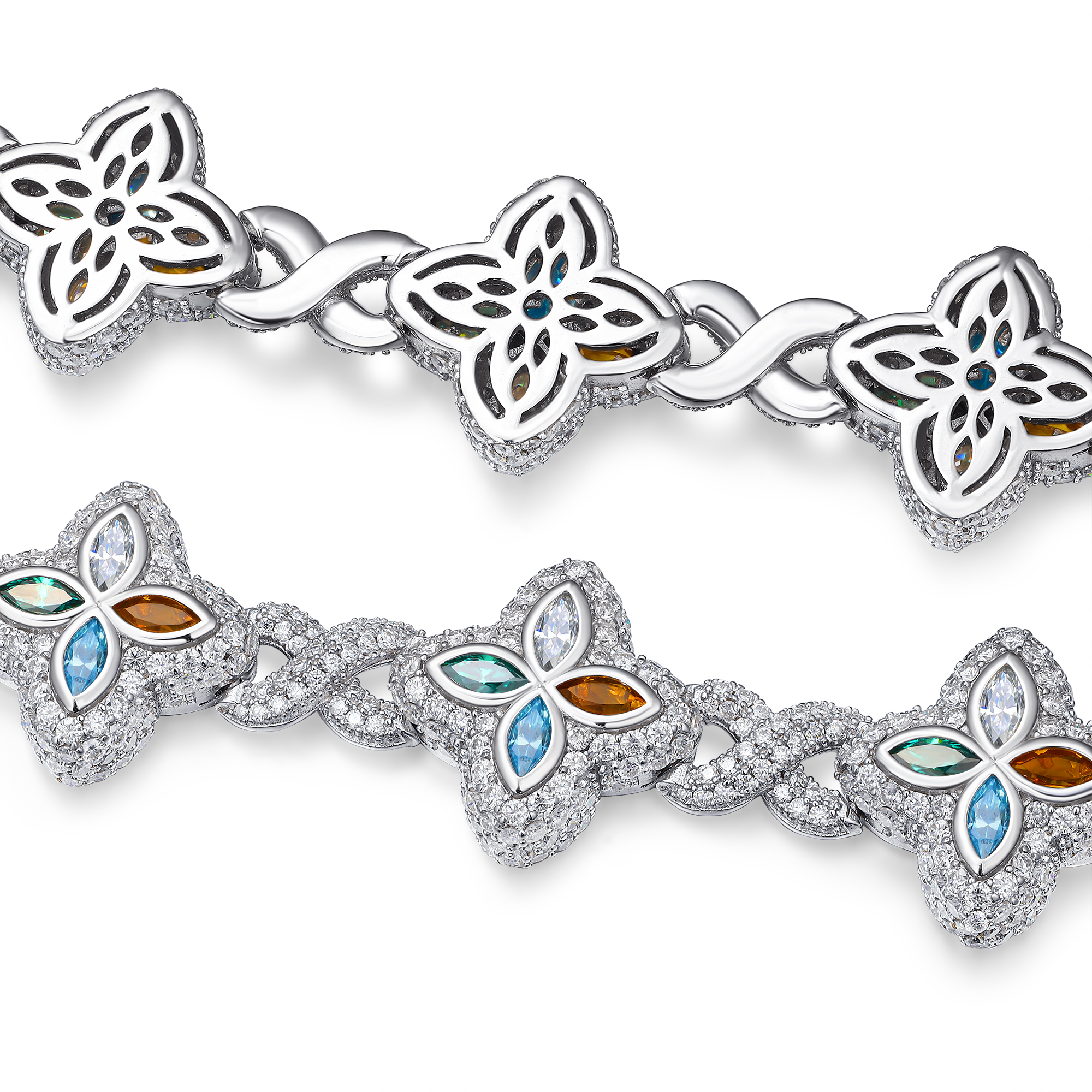 A Luxurious And Fashionable Minimalist Jewelry Bracelet Featuring Top-quality Moissanite