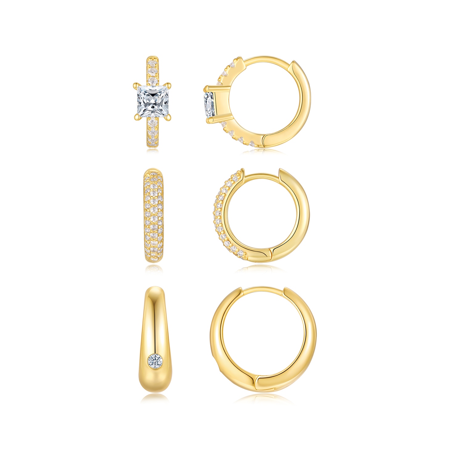 A Luxurious And Fashionable Minimalist Jewelry Earring Set Featuring Top-quality