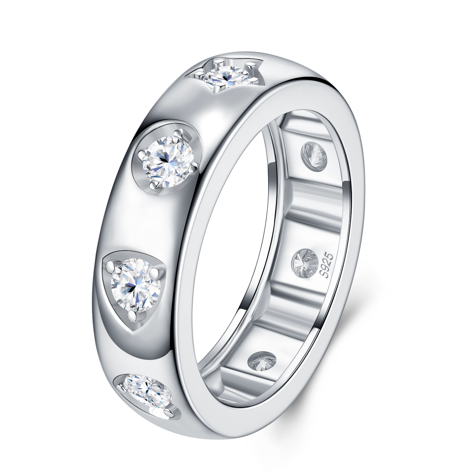 A Luxurious And Fashionable Minimalist Jewelry Ring Featuring A 0.1-carat Top-quality