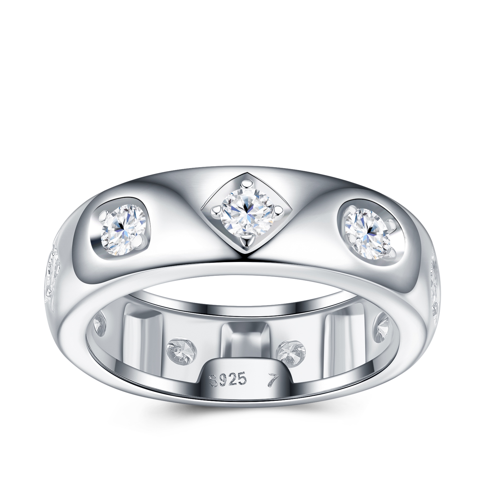 A Luxurious And Fashionable Minimalist Jewelry Ring Featuring A 0.1-carat Top-quality