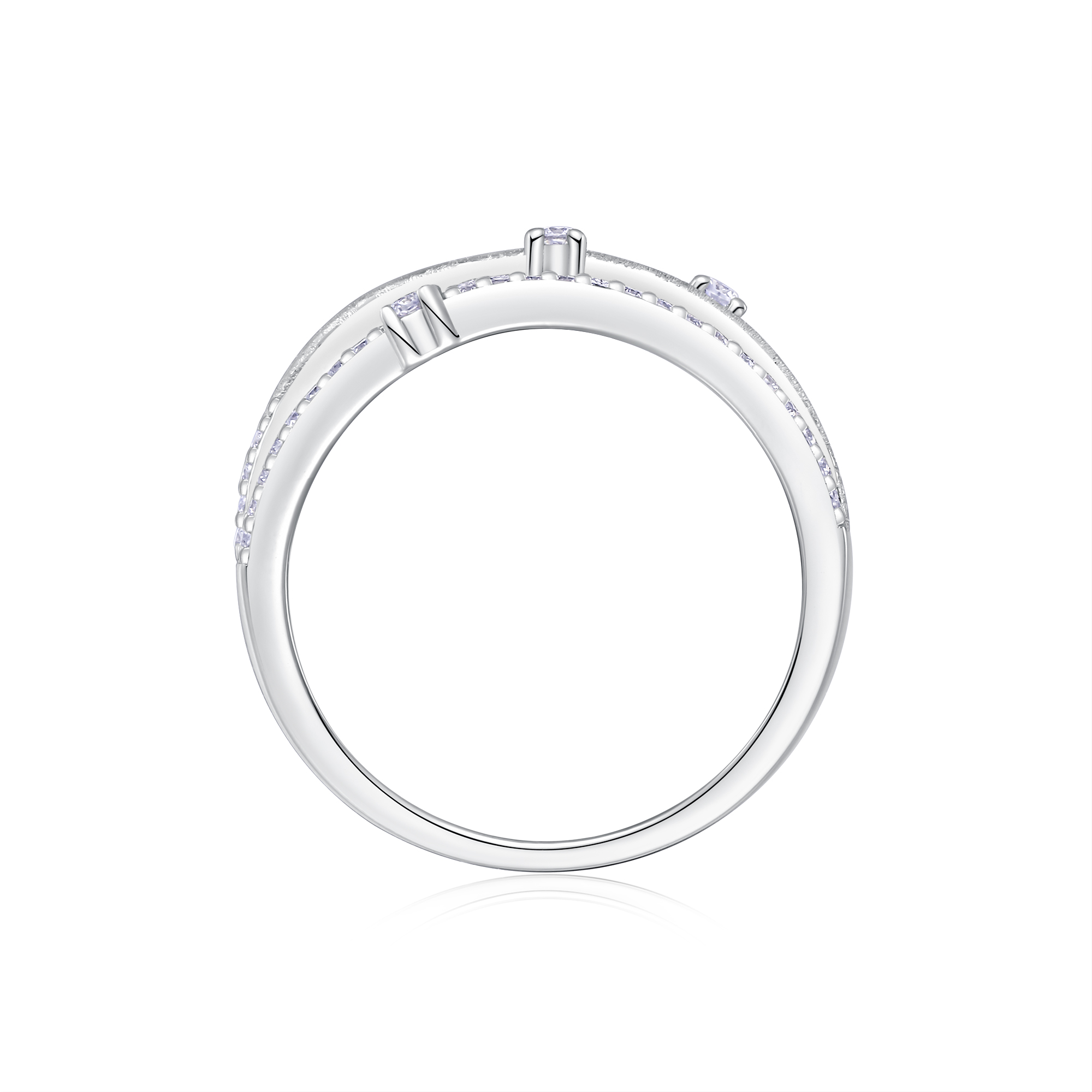 A Luxurious And Fashionable Minimalist Jewelry Ring Featuring Top-quality Moissanite, Made