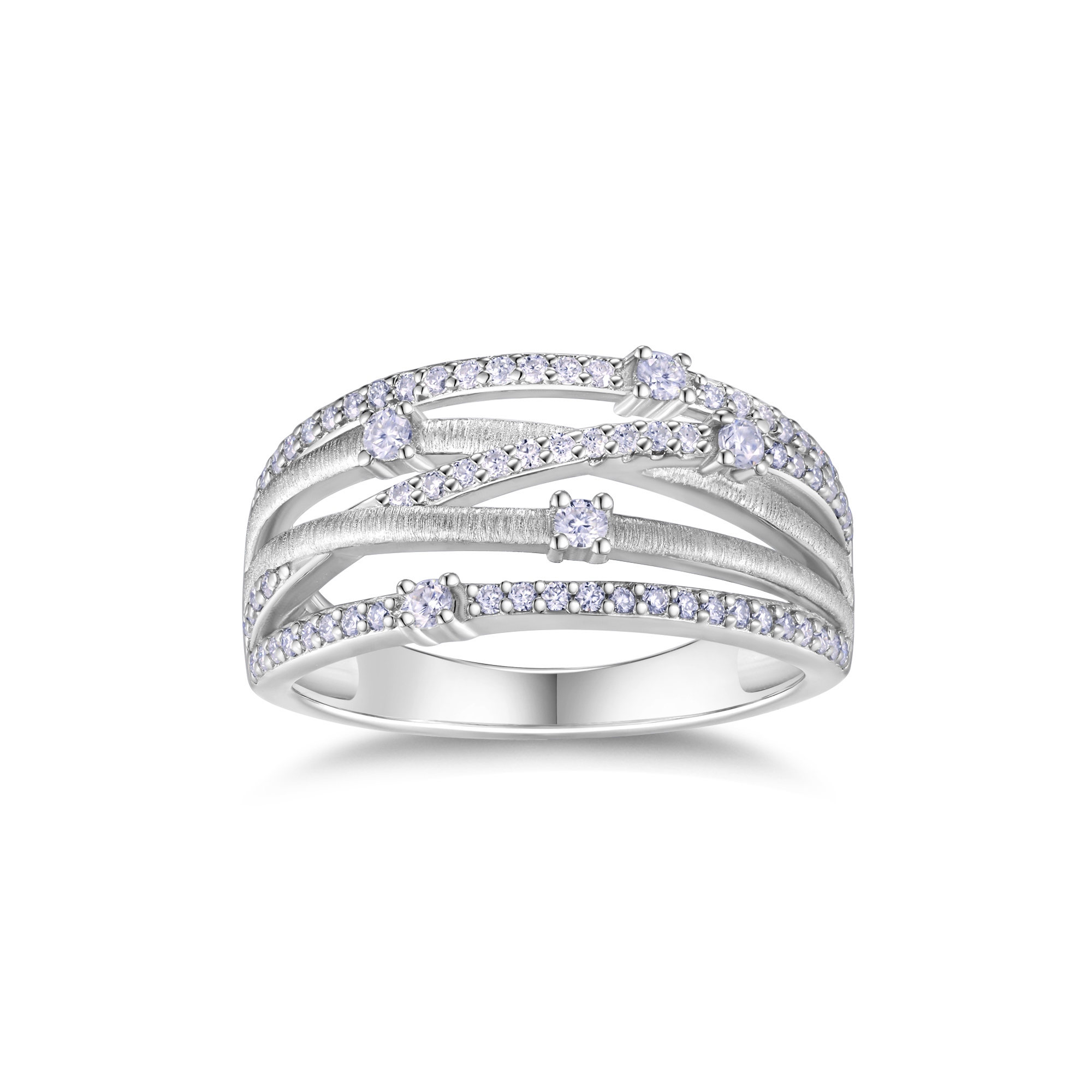 A Luxurious And Fashionable Minimalist Jewelry Ring Featuring Top-quality Moissanite, Made