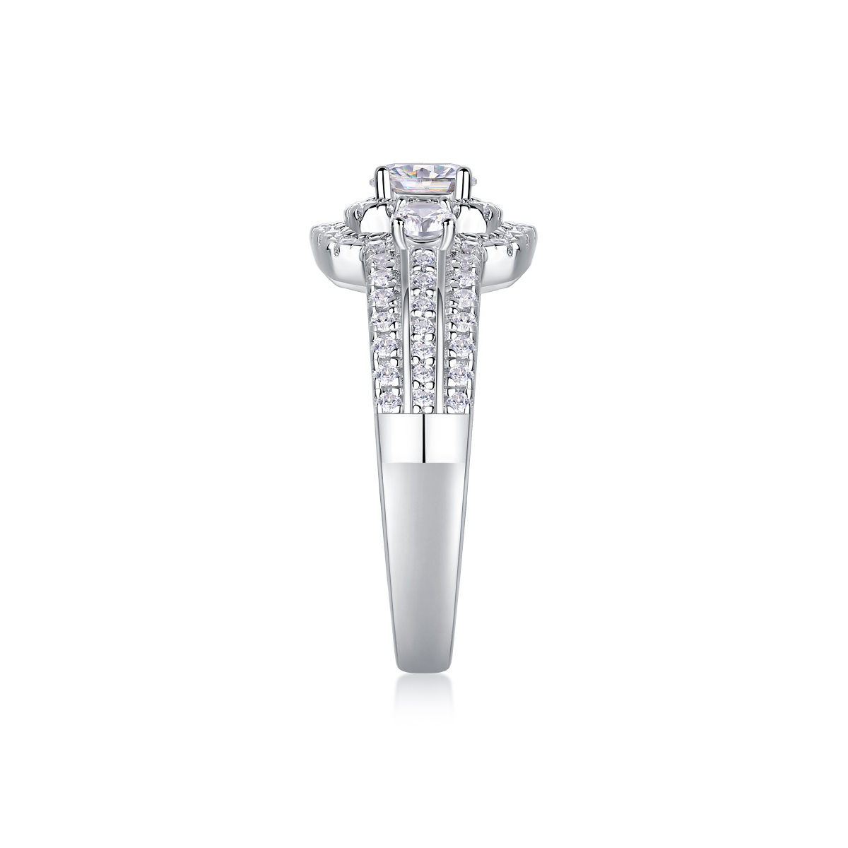 Afternoon Gobi - A Wedding Ring Set With 0.5-carat Top-quality Moissanite Silver And