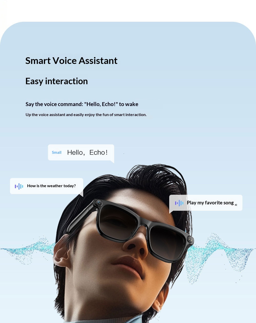 KI-Smart-Brille, 1300-MP-High-Definition-Kamera, Anti-Shake-Aufnahmen, Objekterkennung
