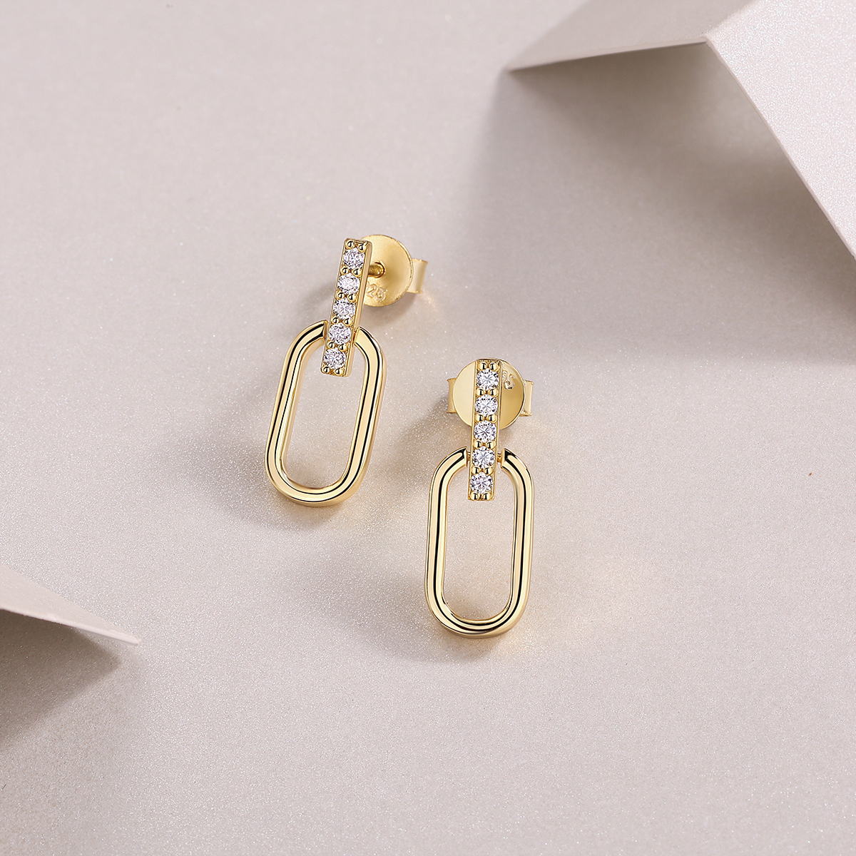Aloof - Top-quality Moissanite Luxury, Fashionable And Light Luxury Jewelry, Silver Stud