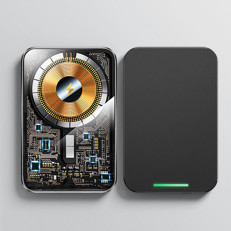 Aluminum Alloy Fast Magnetizing Suction Wireless Charging Bank PD20W5000 Mah Mobile Power