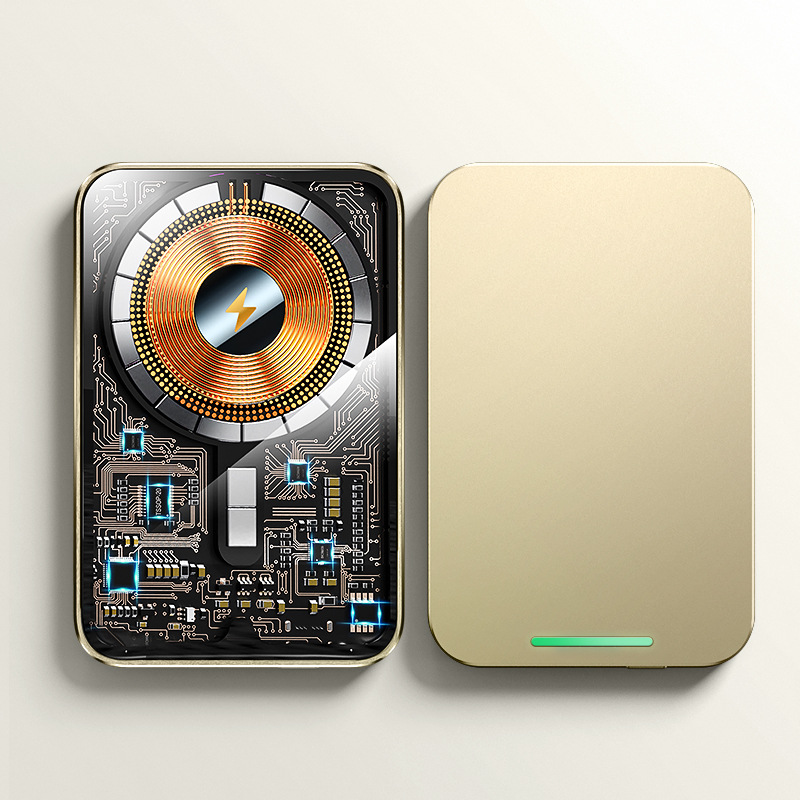Aluminum Alloy Fast Magnetizing Suction Wireless Charging Bank PD20W5000 Mah Mobile Power