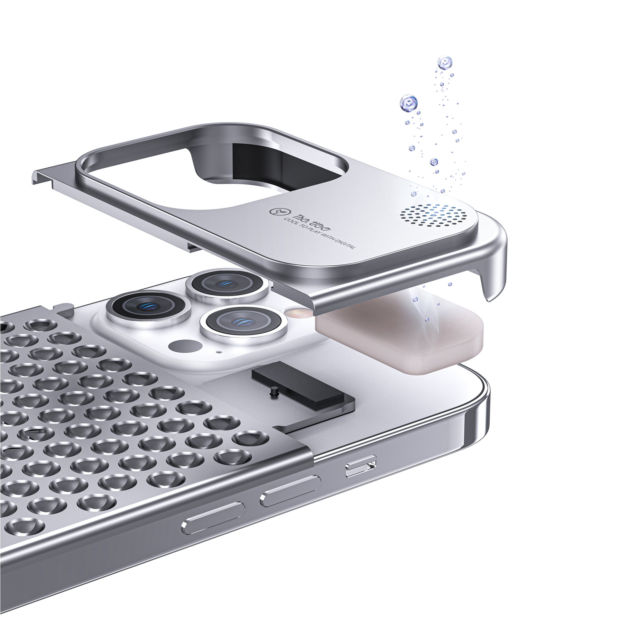 Aluminum Alloy Phone Case For 14 13 Pro Max Plus Hollow Heat Dissipation Anti-fall Full