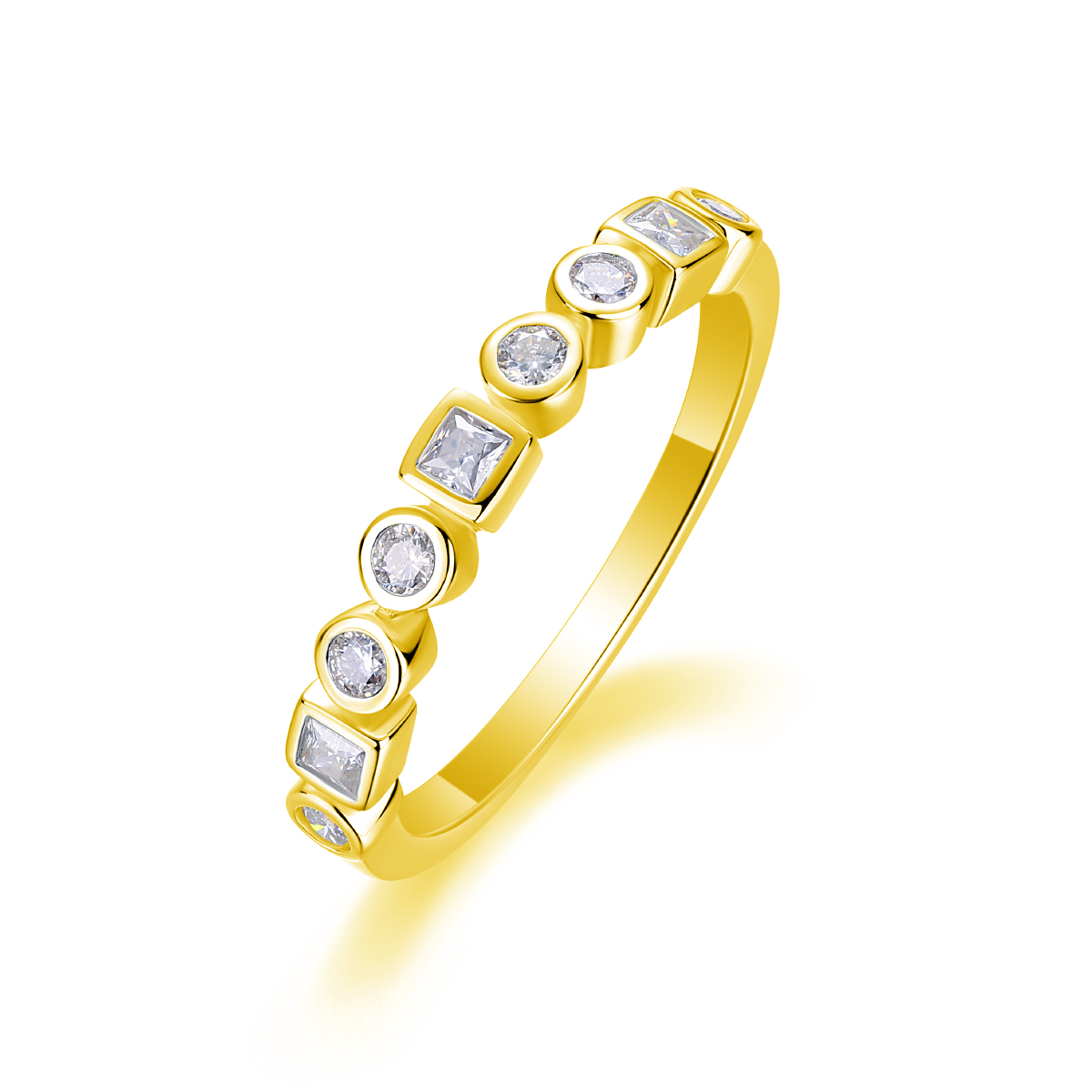 Always By Your Side - A Wedding Ring Set With Top-quality Moissanite, Silver And