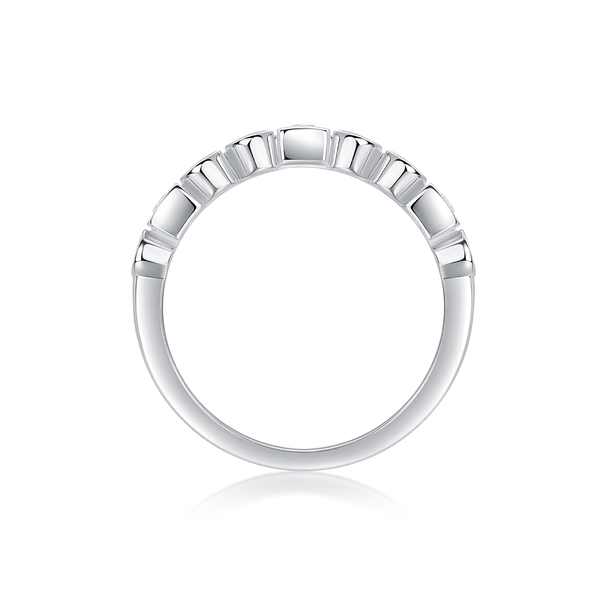 Always By Your Side - A Wedding Ring Set With Top-quality Moissanite, Silver And
