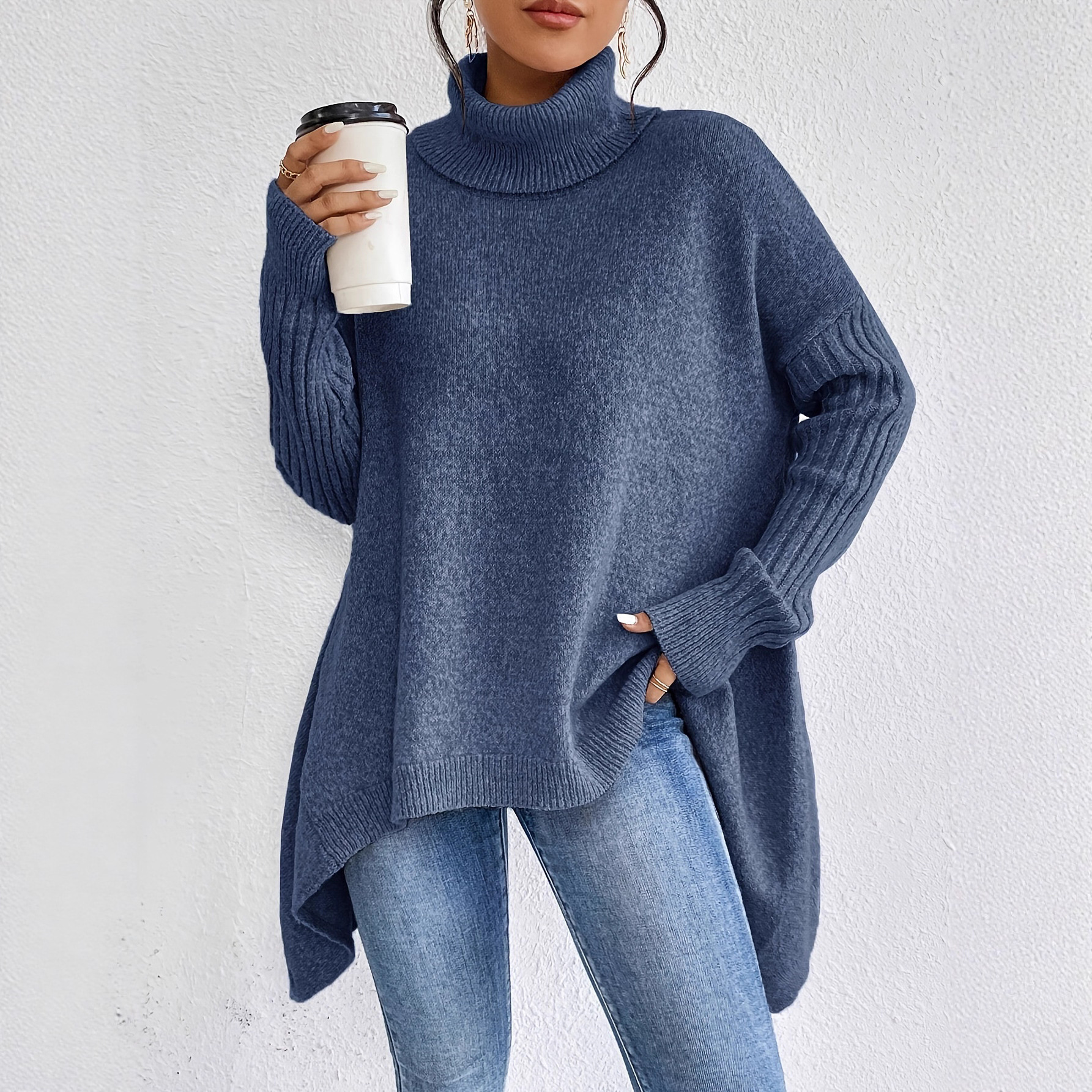 Amazon European And American Irregular Tops Autumn And Winter Loose Fashion Casual
