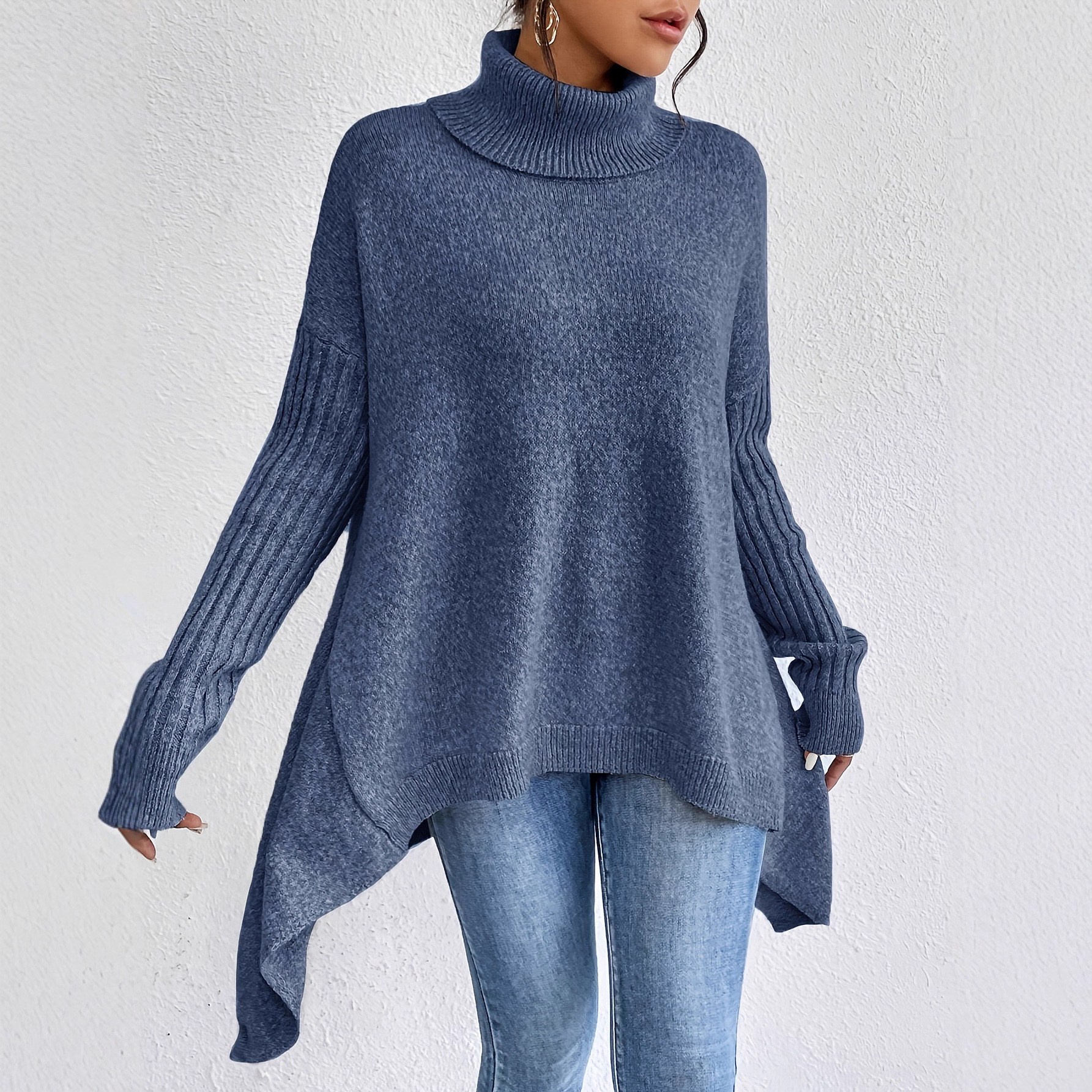 Amazon European And American Irregular Tops Autumn And Winter Loose Fashion Casual
