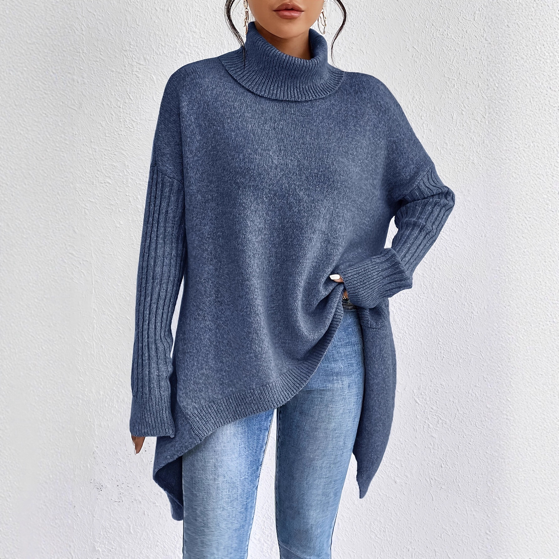 Amazon European And American Irregular Tops Autumn And Winter Loose Fashion Casual