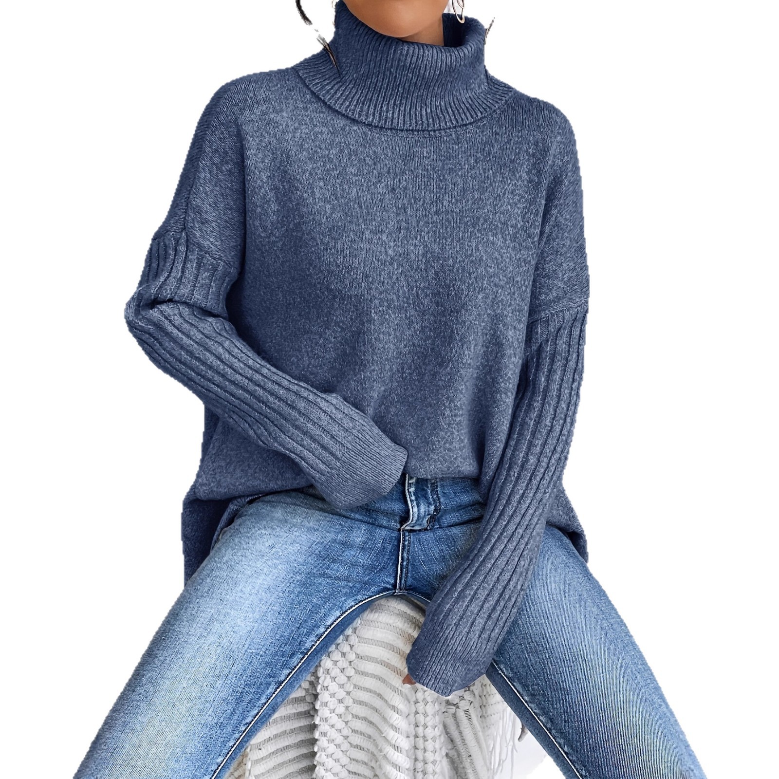 Amazon European And American Irregular Tops Autumn And Winter Loose Fashion Casual