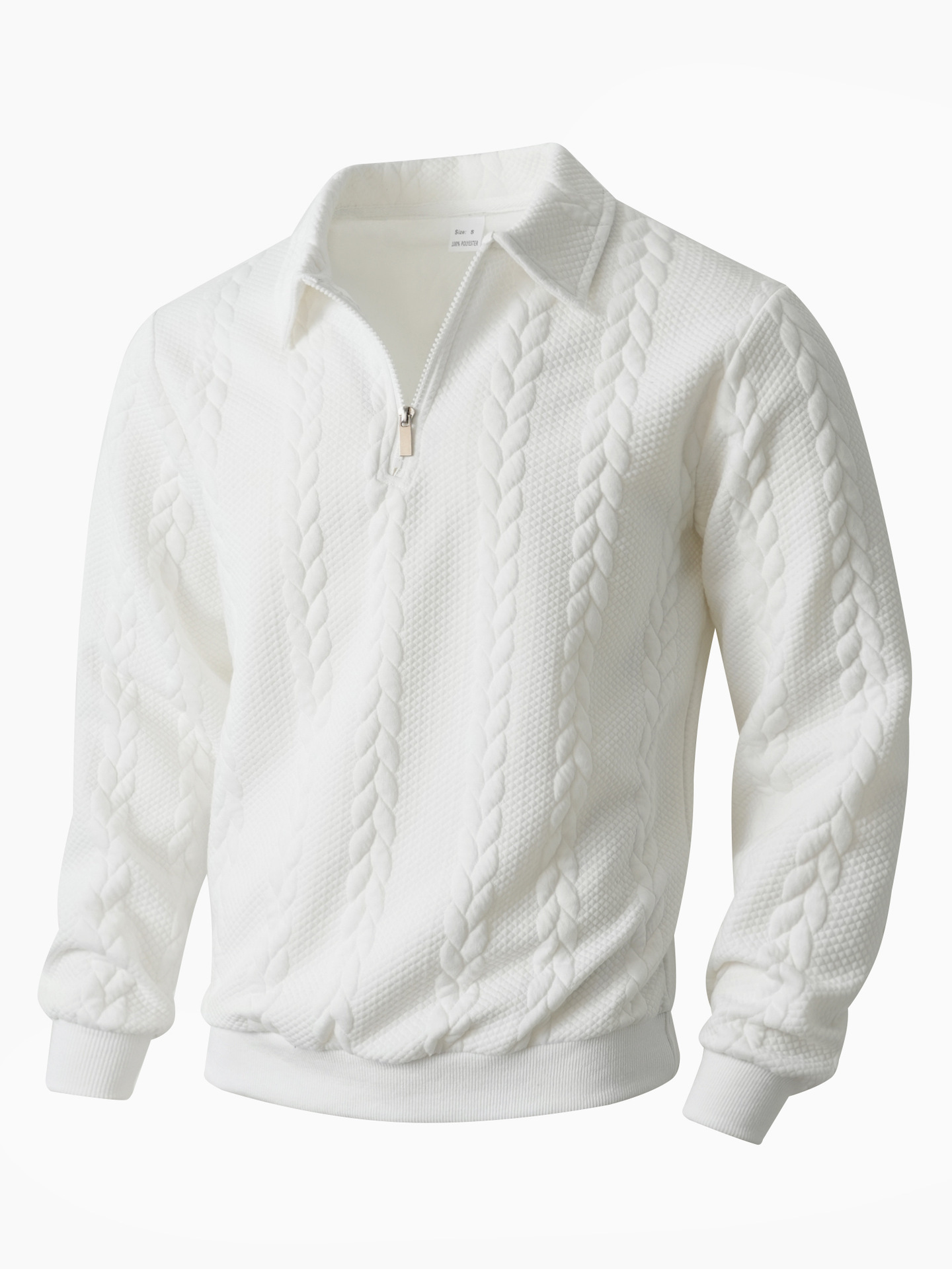 Amazon European And American Jacquard Autumn And Winter Lapel Pullover Half-Cardigan