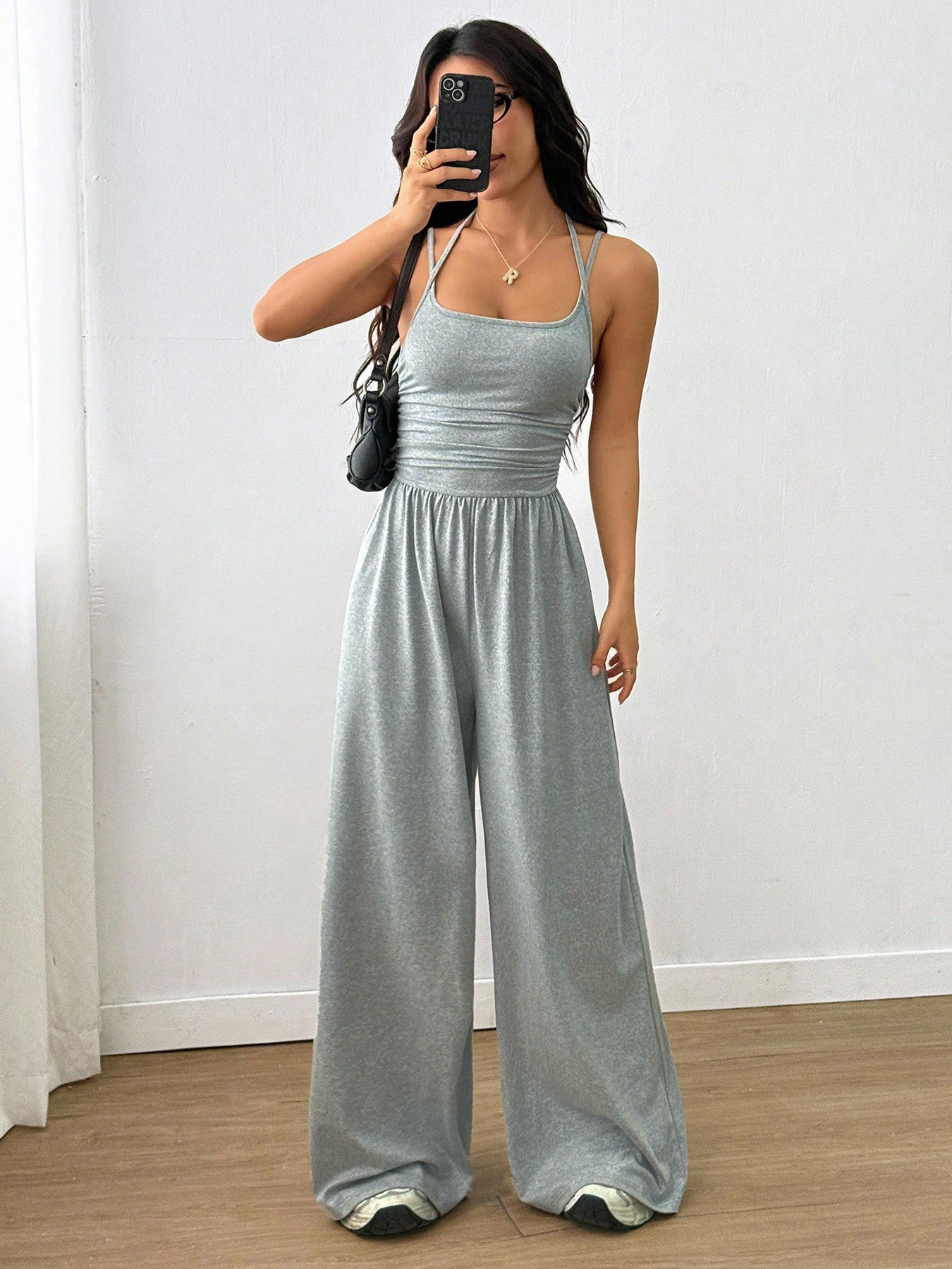 Amazon New Style europeo e americano casual estivo a gamba larga allentato senza spalline