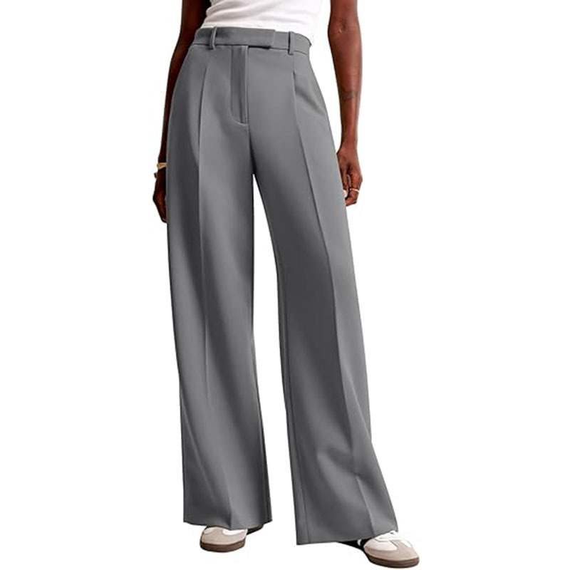 Amazon High Waist Drape Solid Color Wide Leg Pants Foreign Trade Europe And The United