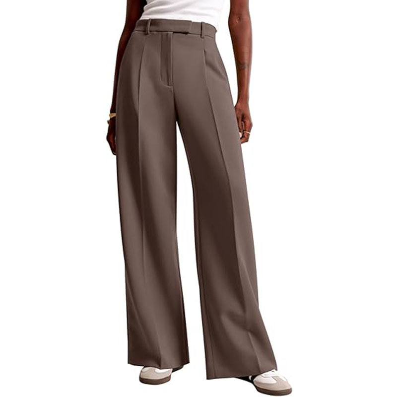 Amazon High Waist Drape Solid Color Wide Leg Pants Foreign Trade Europe And The United