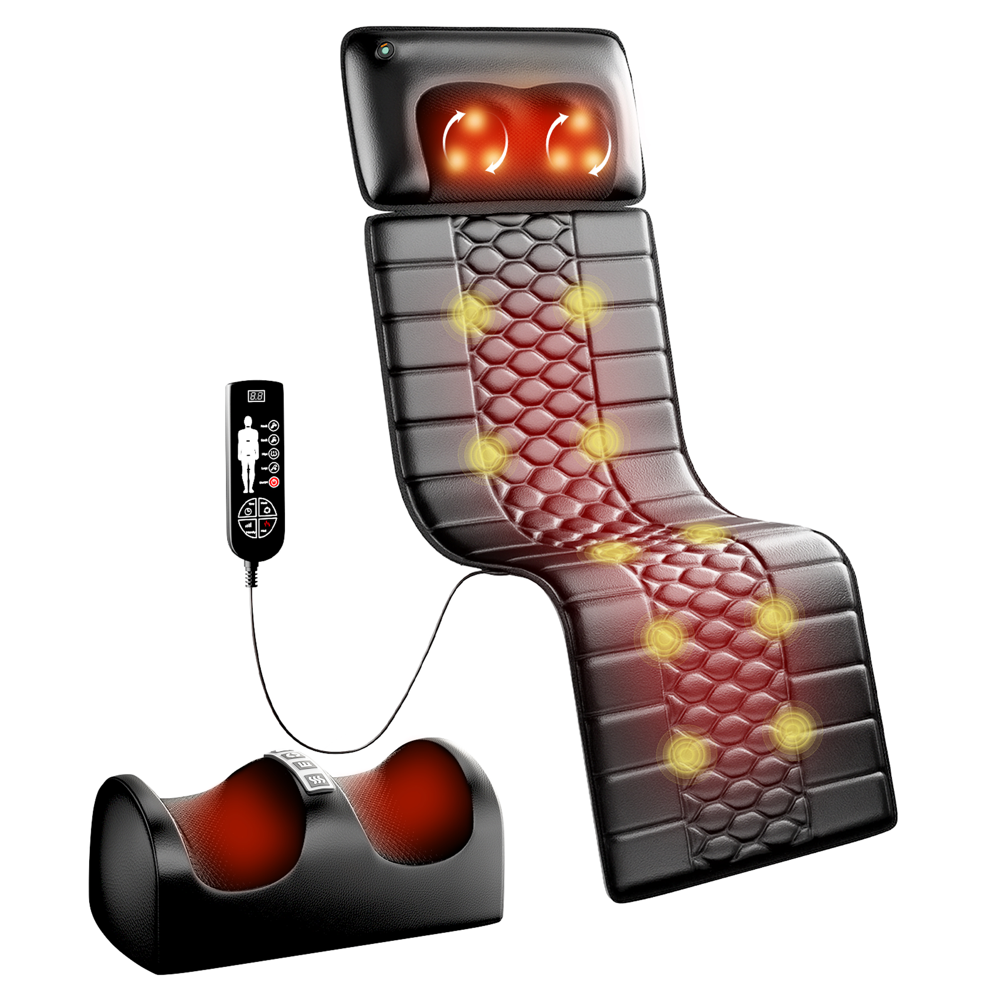 Amazon Restricted Products Foldable Massage Mattress Controller With Smart Heating And