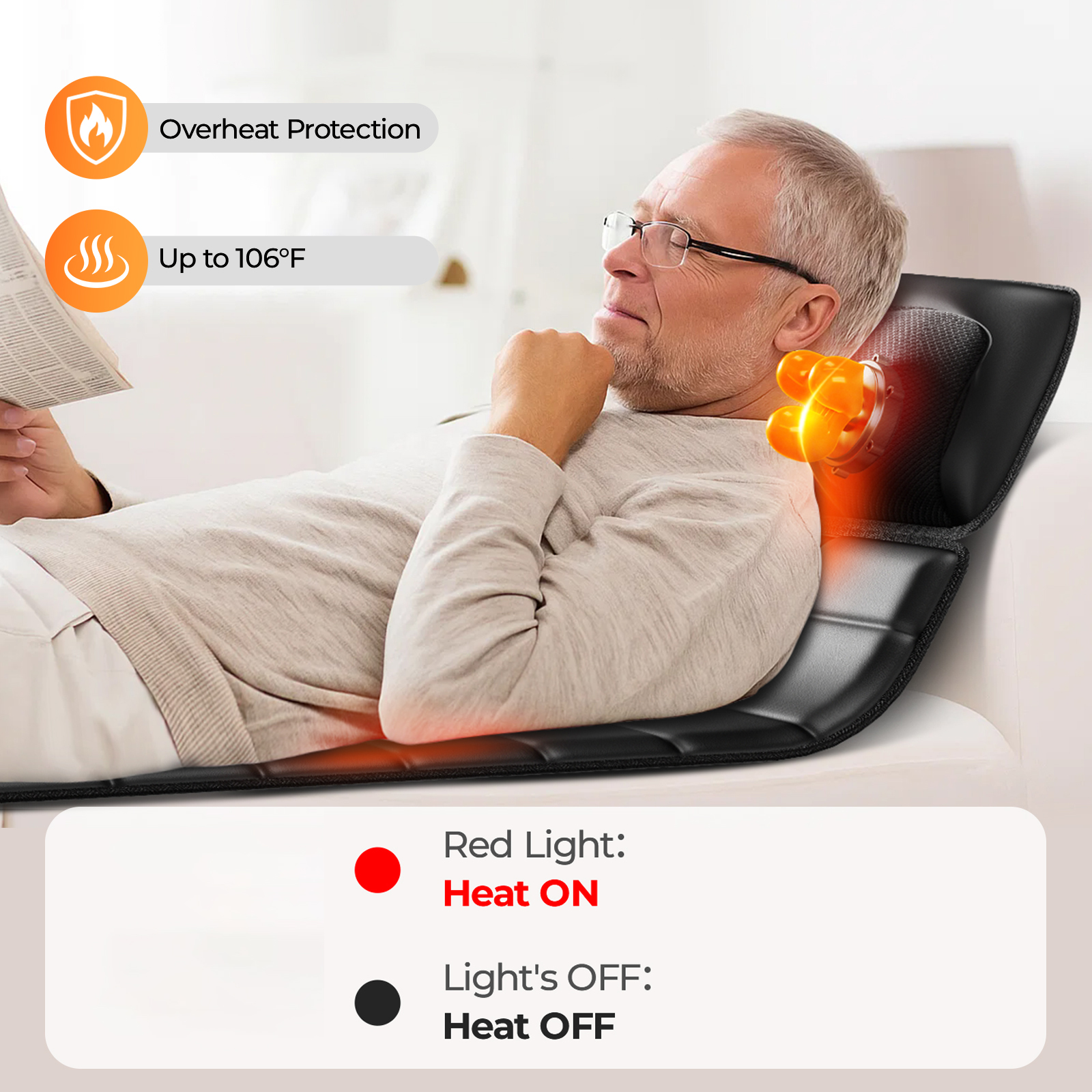 Amazon Restricted Products Foldable Massage Mattress Controller With Smart Heating And