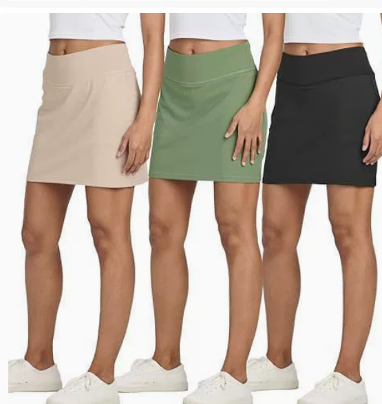 Amazon Slit High-Waisted Hot Girl Summer New Fake Two-Piece Anti-Exposure Skirt Sports