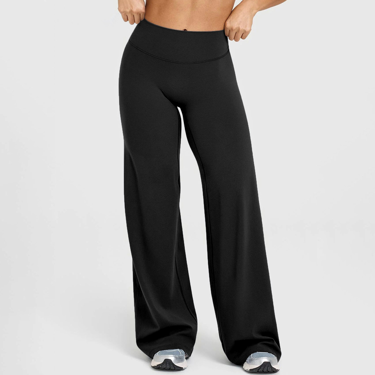 Amazon Straight-Leg Yoga Pants, No Awkward Lines, High-Waisted Flared Pants, Loose Fit