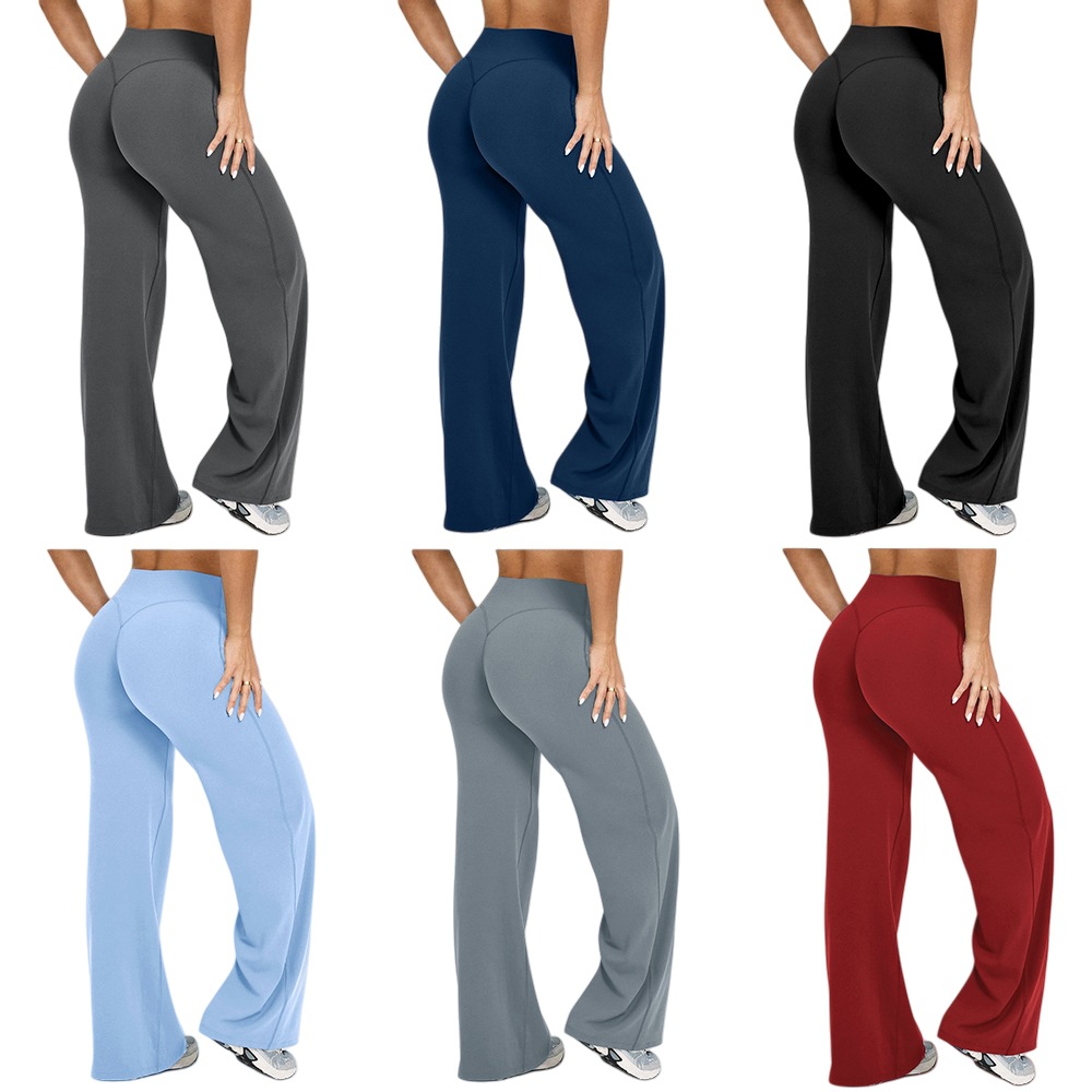 Amazon Straight-Leg Yoga Pants, No Awkward Lines, High-Waisted Flared Pants, Loose Fit