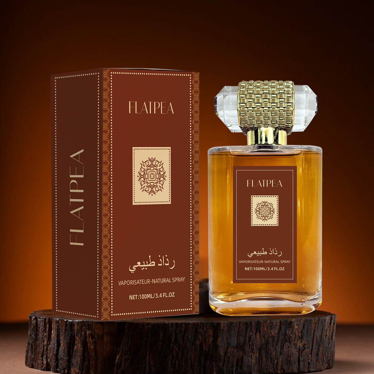 Arabian Sandalwood Men's Perfume Spray Middle East Alcohol-free Perfume Lasting 100ml