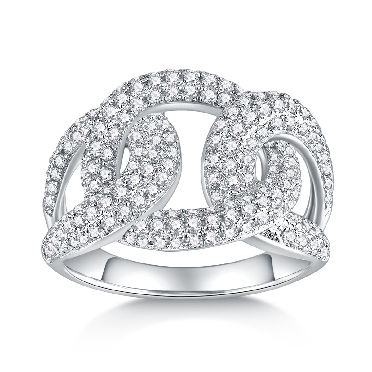 Aurora Dance - A Wedding Ring Set With Top-quality Moissanite Silver And Platinum-plated