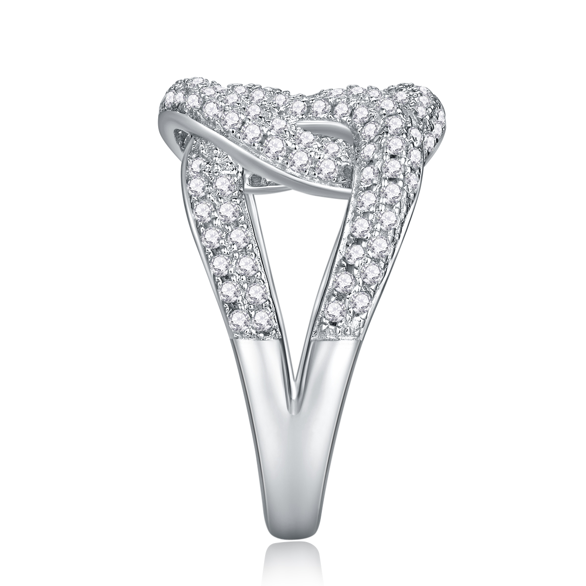 Aurora Dance - A Wedding Ring Set With Top-quality Moissanite Silver And Platinum-plated
