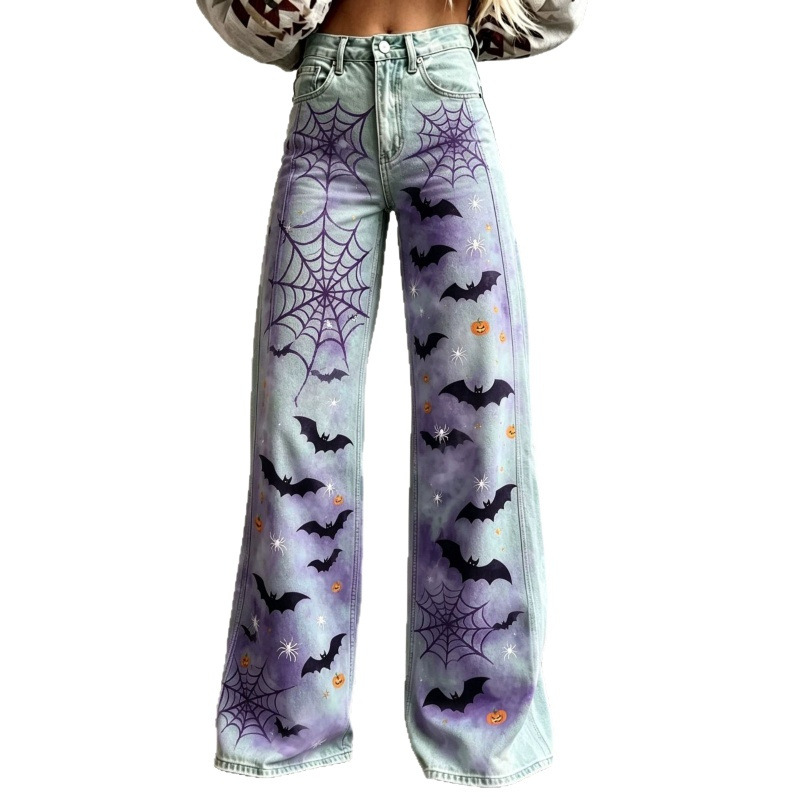 Autumn Women's Wide-Leg Denim Pants