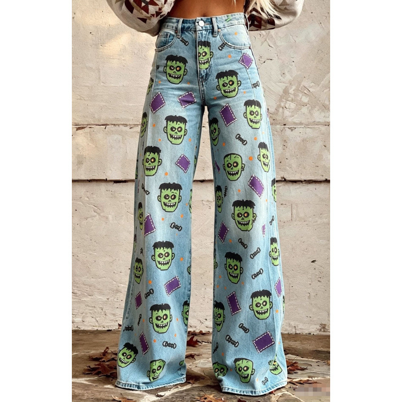 Autumn Women's Wide-Leg Denim Pants