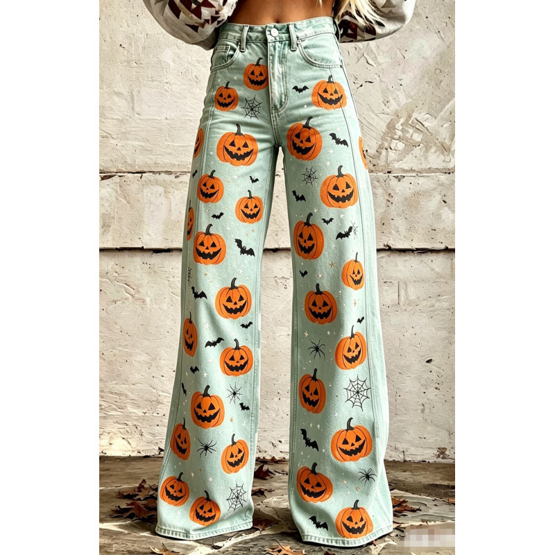 Autumn Women's Wide-Leg Denim Pants