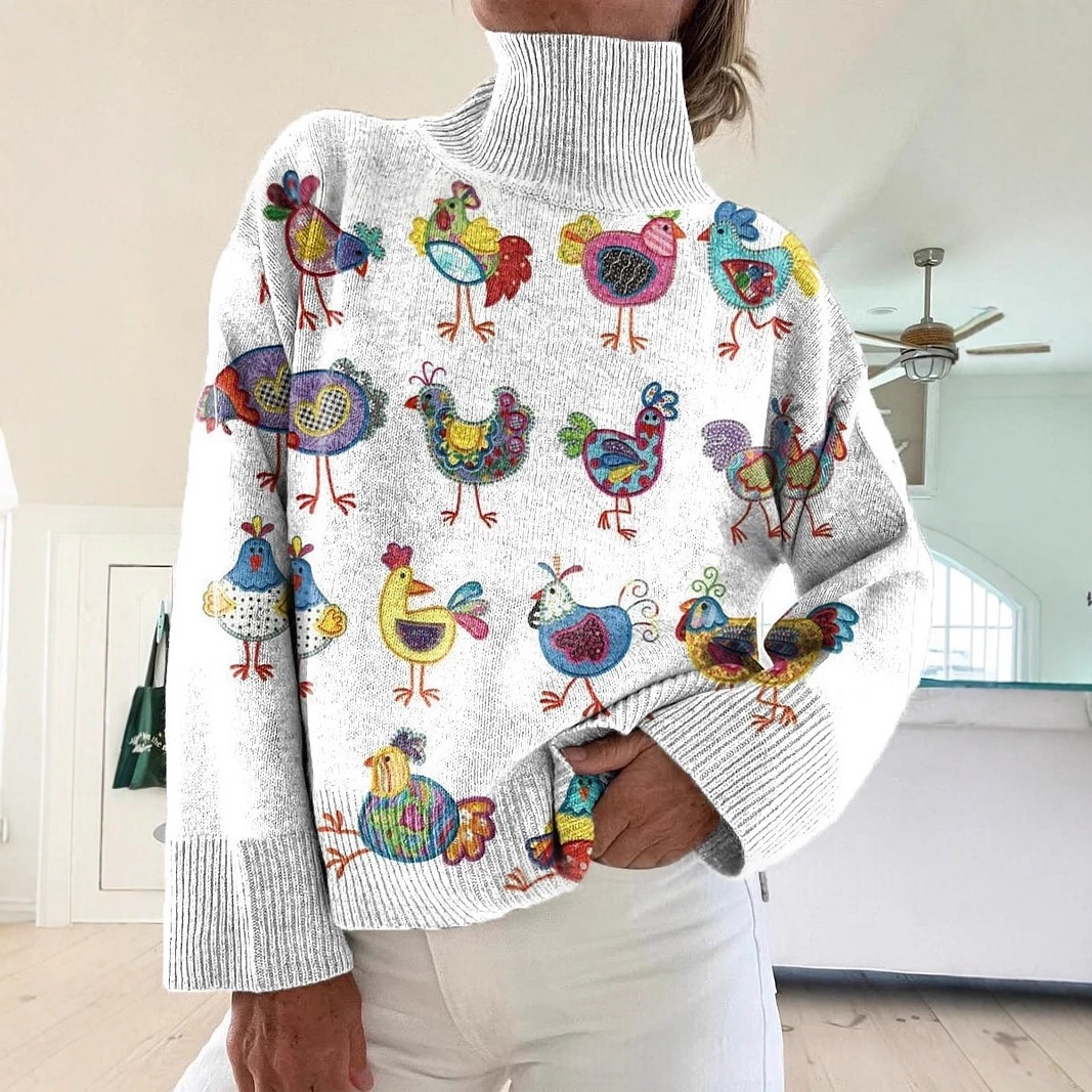 AutumnWinter Christmas Long-sleeve Lapel Sweater