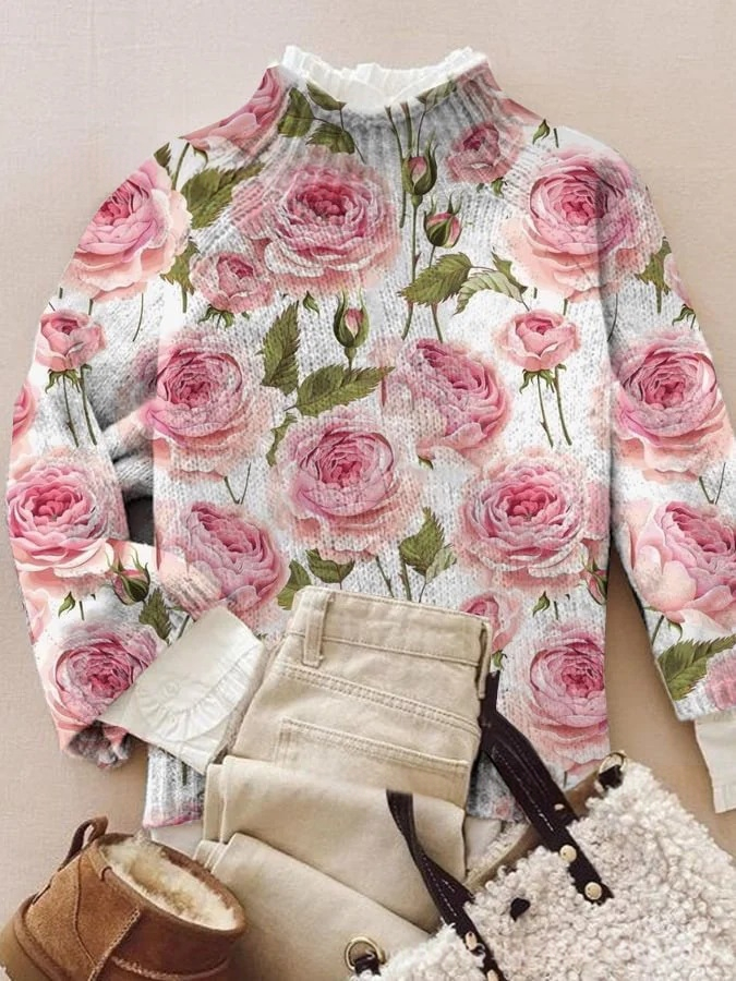 AutumnWinter Christmas Long-sleeve Lapel Sweater