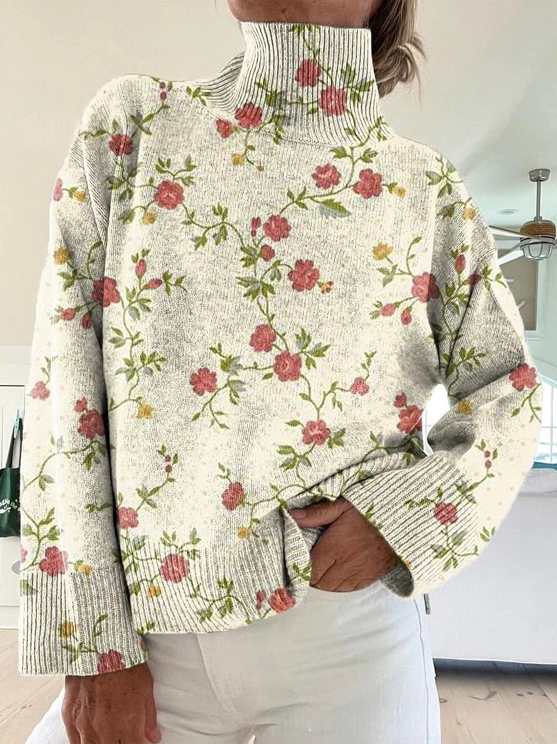 AutumnWinter Christmas Long-sleeve Lapel Sweater
