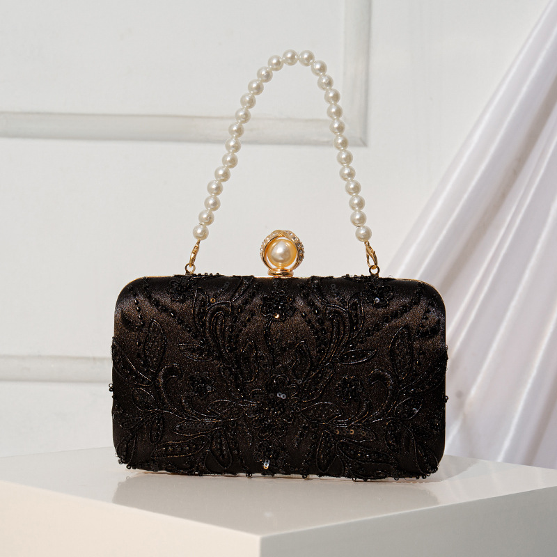 Beaded-embroidery Tote Bag In A Modern Chinese Style