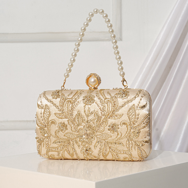 Beaded-embroidery Tote Bag In A Modern Chinese Style