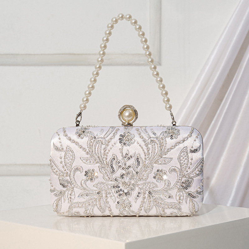 Beaded-embroidery Tote Bag In A Modern Chinese Style