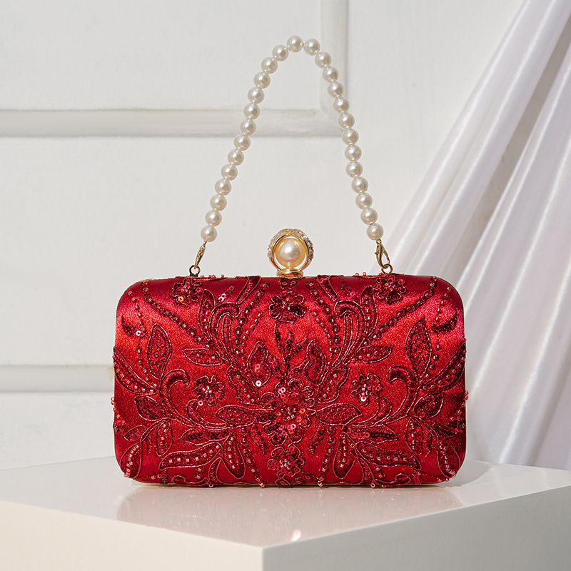 Beaded-embroidery Tote Bag In A Modern Chinese Style