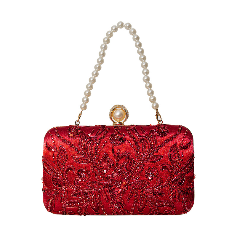 Beaded-embroidery Tote Bag In A Modern Chinese Style