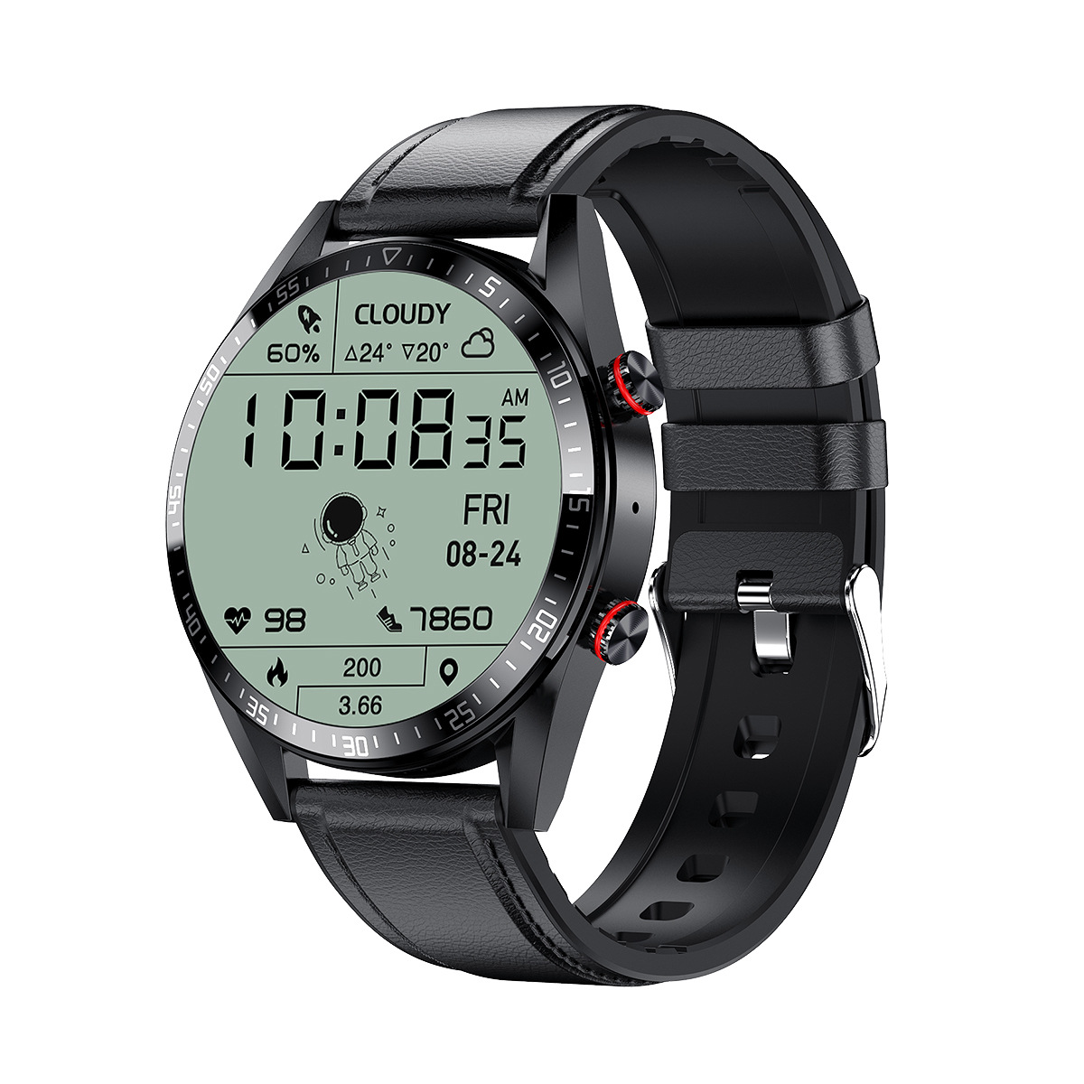 Bluetooth-Anruf-Smartwatch, Musik, Herzfrequenz, Blutdruck, immer heller Bildschirm