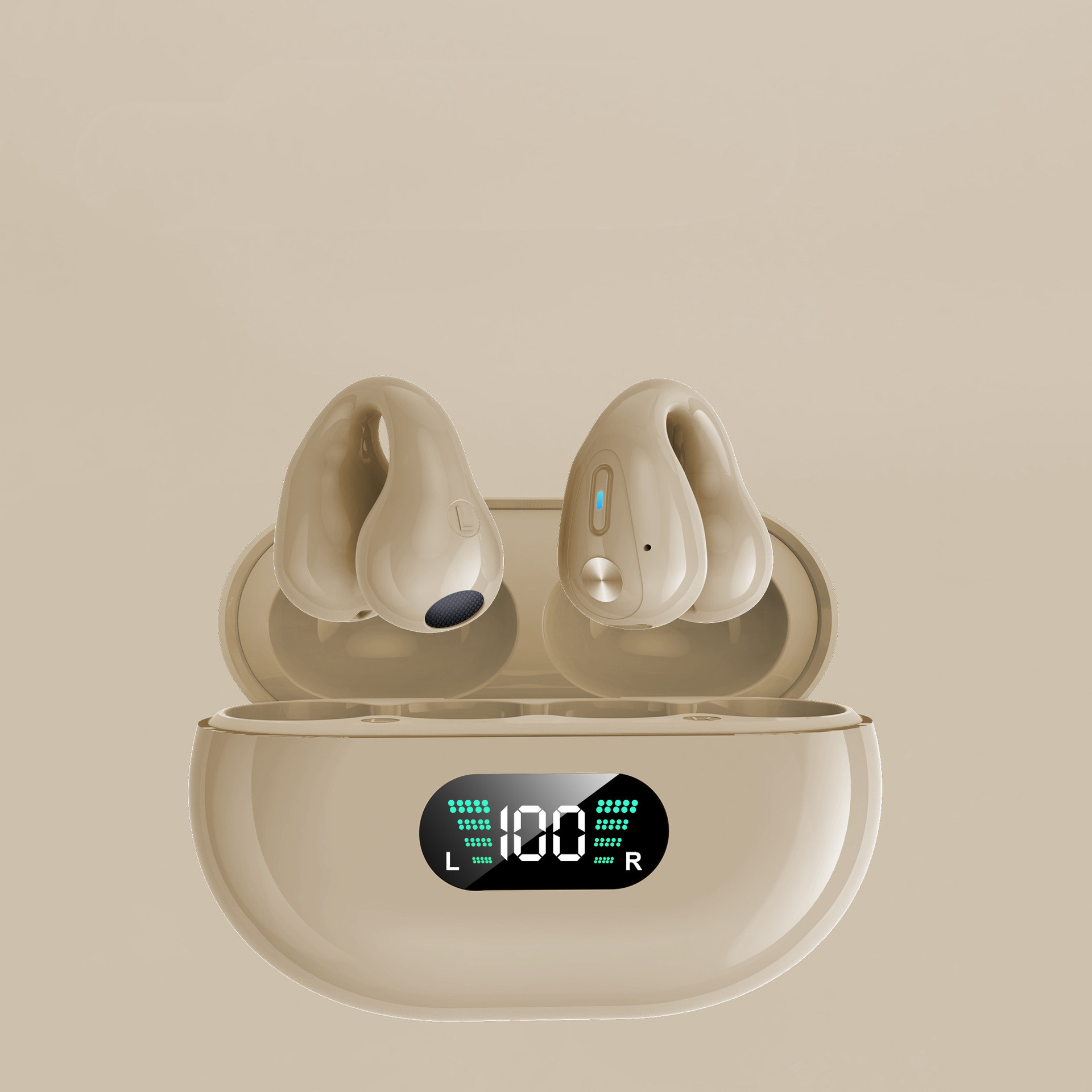 سماعات توصيل العظام TWS Earbuds Ear Clip بلوتوث 5.3 سماعة لاسلكية تعمل باللمس